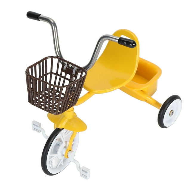 Tricycle Model Ornament Miniature Tricycle Statue Three Wheeled Bike Model Decorative for Desk Shelf
