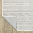 thumbnail image 5 of 2' X 8' White And Grey Geometric Power Loom Stain Resistant Runner Rug, 5 of 10