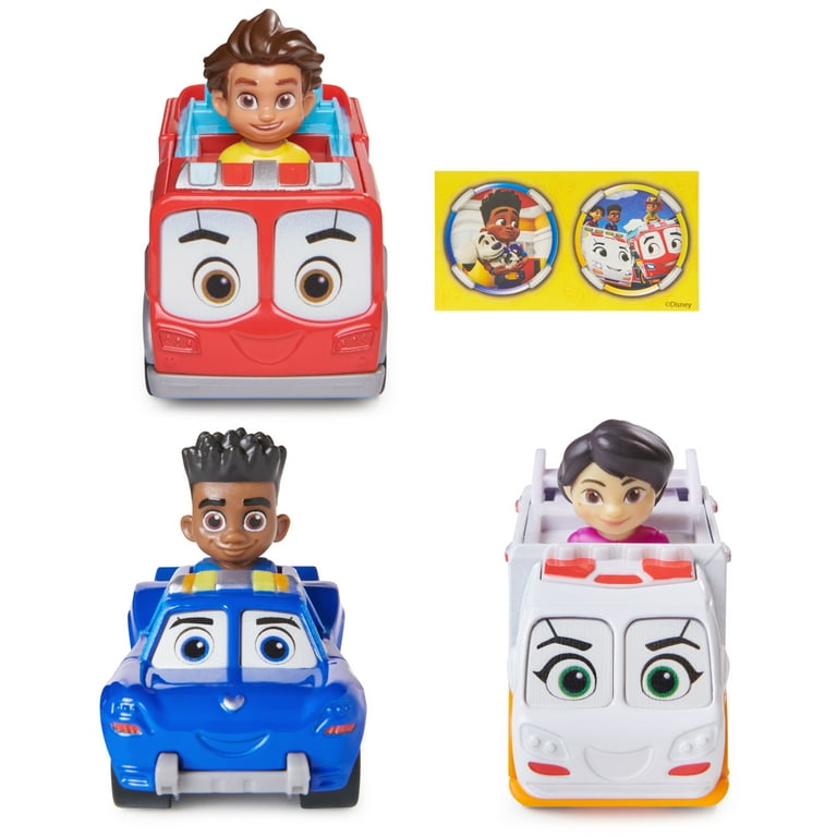 Disney Junior Firebuds Jayden & Piston Action Figure & Police Car