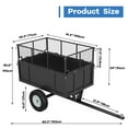 thumbnail image 2 of 17 Cu.Ft Heavy Duty 750 lbs Steel Utility Dump Cart,Removable Mesh Sides, Pneumatic Tires, Quick-Dump Tow Behind Utility Garden Cart for Lawn Mower or Tractor, 2 of 8