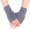 Gray, variant on Women Men Combed Cotton Knitted Fingerless Gloves Solid Color Stretchy Thumb Hole Wrist Length Driving Mittens Student Hand Warmers
