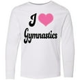 thumbnail image 3 of Inktastic I Love Gymnastics Long Sleeve Youth T-Shirt, 3 of 5