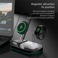 thumbnail image 4 of 15W Magnetic Wireless Charger Stand Fast Charging Dock Station for Smartphones Smartwatches & Earbuds-Black, 4 of 5