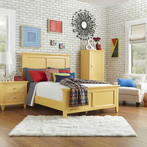Chelsea Lane Elise Bed, Queen, Yellow - Walmart.com ...