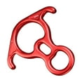 thumbnail image 4 of Descensor de 8 figuras de 50 kN, equipo de rapel para asegurar, aluminio resistente de alta resistencia Rojo, 4 of 9