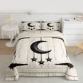 thumbnail image 2 of jejeloiu Old Wooden Plank Twin Comforter Sets,Cartoon Moon Stars Bedding Set For Girls Boys Reversible 2pcs, 2 of 8