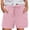 149Light Pink702, variant on CAIVO Women Casual Summer Shorts High Waisted Elastic Waist Comfortable Stretch Solid Color Holiday Outdoor Leisure Work Bottoms