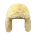 thumbnail image 3 of Gorro de felpa con orejas largas de , gorro grueso a prueba de viento con animales de dibujos animados, gorro cálido de invierno para acampar, Amarillo Fernando Gorro de peluche, 3 of 8