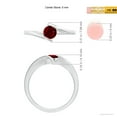 thumbnail image 4 of ANGARA Natural Bar-Set Solitaire Round Ruby Bypass Ring in 14K White Gold for Women (Size-5mm) | July Birthstone, Birthday, Anniversary, Jewelry Gift for Women | Natural Ruby Ring, 4 of 9