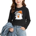 thumbnail image 4 of WAVSUF Girls Halloween Sweatshirts, Long Sleeve Loose Fit Crew Neck Winter Festive Casual Pullover Black 9, 4 of 6