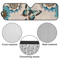 thumbnail image 4 of Uorisanigo Windshield Sun Shade for Wrangler, Compass, Gladiator & Renegade, Mandala Butterfly Sunshades Heat Shield, Aluminum Foil Structure Car Sun Visor, Accessories for Jeep Wrangler, 4 of 7
