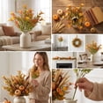 thumbnail image 6 of Autumn Yellow Artificial Floral Branches, Lifelike Plastic Fall Foliage Twigs, Seasonal Fake Flower Picks For Vase Arrangement Indoor Home Party Decor.13.7 In, 6 of 8