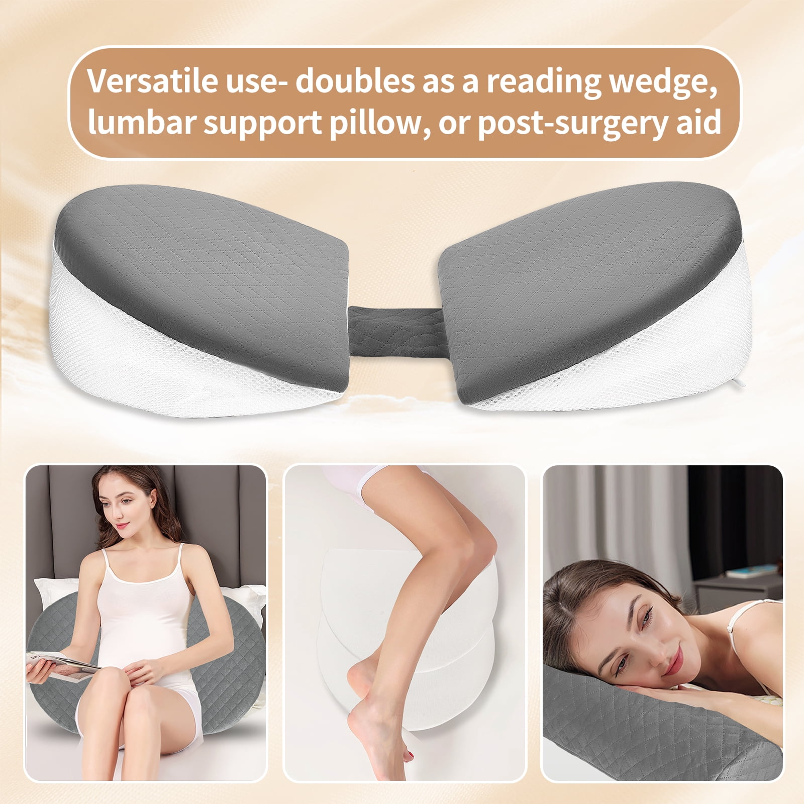 AMTPM Pregnancy Pillows for Sleeping, Upgraded Memory Foam Maternity Pillow, Pregnancy Body Pillow for Pregnant Women with Cooling Removable, Washable Cover, Support for Belly