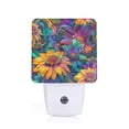 thumbnail image 1 of Fotbe Psychedelic Sunflowers Luz Nocturna LED, Luz de Noche con Sensor de Luz Natural de Anochecer a Amanecer, Se Enchufa a la Pared, Blanco Cálido 0.5W-EU, 1 of 7