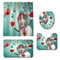 thumbnail image 5 of Christmas Shower Curtain Sets with Non-Slip Rugs Toilet Lid Cover and Bath Mat Elk Shower Curtains with 12 Hooks Waterproof 4 Piece Bathroom Decor Set Xmas Gifts for Christmas, 5 of 12