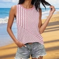 thumbnail image 3 of Bosfbaoi Tank Tops for Women Striped Crochet Sleeveless Shirts Round Neck Hollow Out Casual Summer Tops, 3 of 6