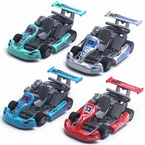Gprince 1:32 Alloy Pull Back Car Colorful Kart Racing Model Ornaments Children Educational Toy For Boys Birthday Gifts