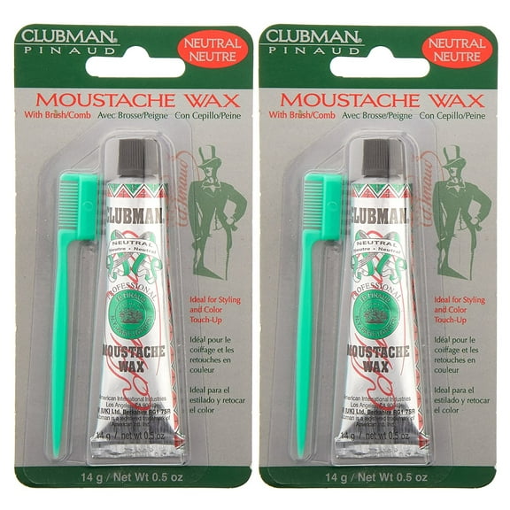 2 Pack - Clubman Moustache Wax Neutral 0.50 oz