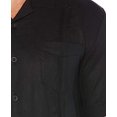 thumbnail image 2 of Cubavera Chemise Guayabera à Manches Courtes 100 % Lin pour Hommes, Noir Jet, X Grand, 2 of 5