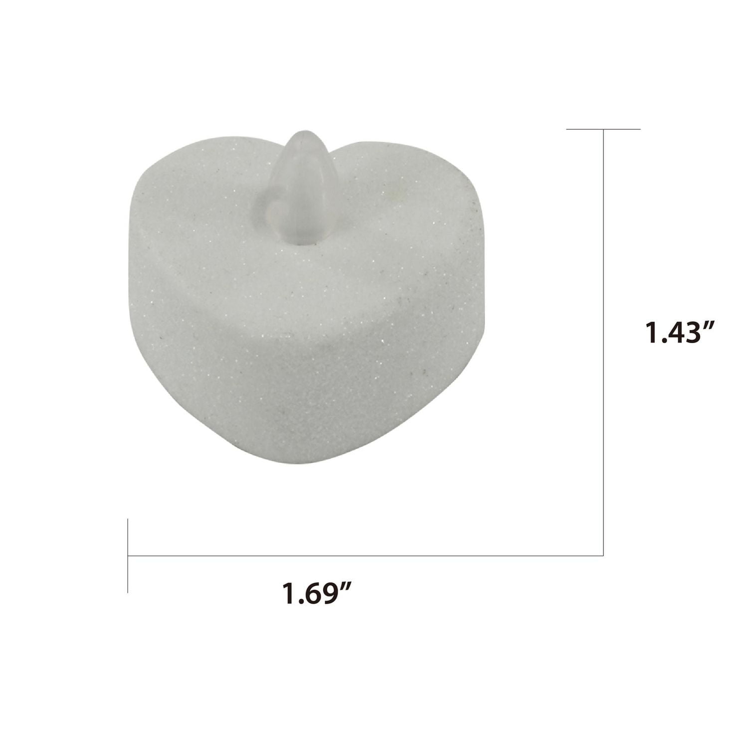 Way To Celebrate Valentine’s Day 4-Pack Heart Tea Lights, White/Red