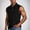 Black, variant on Men's Sleeveless Lapel Vest Casual Half Button Pullover with Pockets Solid Color Summer Top