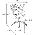 thumbnail image 2 of Modern Office Chair, Height Adjustable Comfy Computer Chair with Wheels, Lounge Swivel Rolling Chair Capacity 250 Lbs, Ergonomic Reading Chair for Living Room, Easy Assembly, Green Accent Chair, 2 of 14
