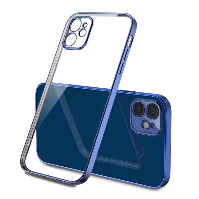 Marco cuadrado transparente para funda de teléfono Serie 13MINI, azul oscuro