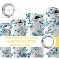 thumbnail image 6 of Teal Spring Floral Blackout Curtains for Bedroom/Living Room, Thermal Insulated Kitchen Curtains, Elegant Pastoral Flowers Grommet Darkening Window Treatment Drapes 52"x63"x2, 6 of 8