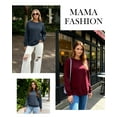 thumbnail image 5 of Fleece Maternity Nursing Tops Sweatshirt Long Sleeve Breastfeeding Shirts Clothes for Women, 5 of 6