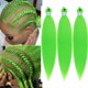 thumbnail image 1 of Gozill Verde Cabello trenzado preestirado Ez Braid Cabello trenzado Kanekalon Preestirado Micro Hipoalergénico Cabello trenzado para niños Extensiones de cabello coloreado, 1 of 1