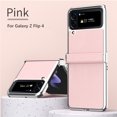 thumbnail image 2 of for Samsung Galaxy Z Flip 4 Case, Z Flip 4 Case with Hinge Protection, Litchi PU Leather + Metal Design, Ultra-Thin Shockproof Protective Cover Case for Samsung Galaxy Z Flip 4 (2022),Pink, 2 of 6