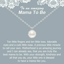 New Mom Gifts, Mom To Be, Gifts for Pregnant Daughter, Sterling Silver Pearl Necklace, First Time Moms Gift, Mothers Day Gift for Pregnant Daughter, Christmas Jewelry