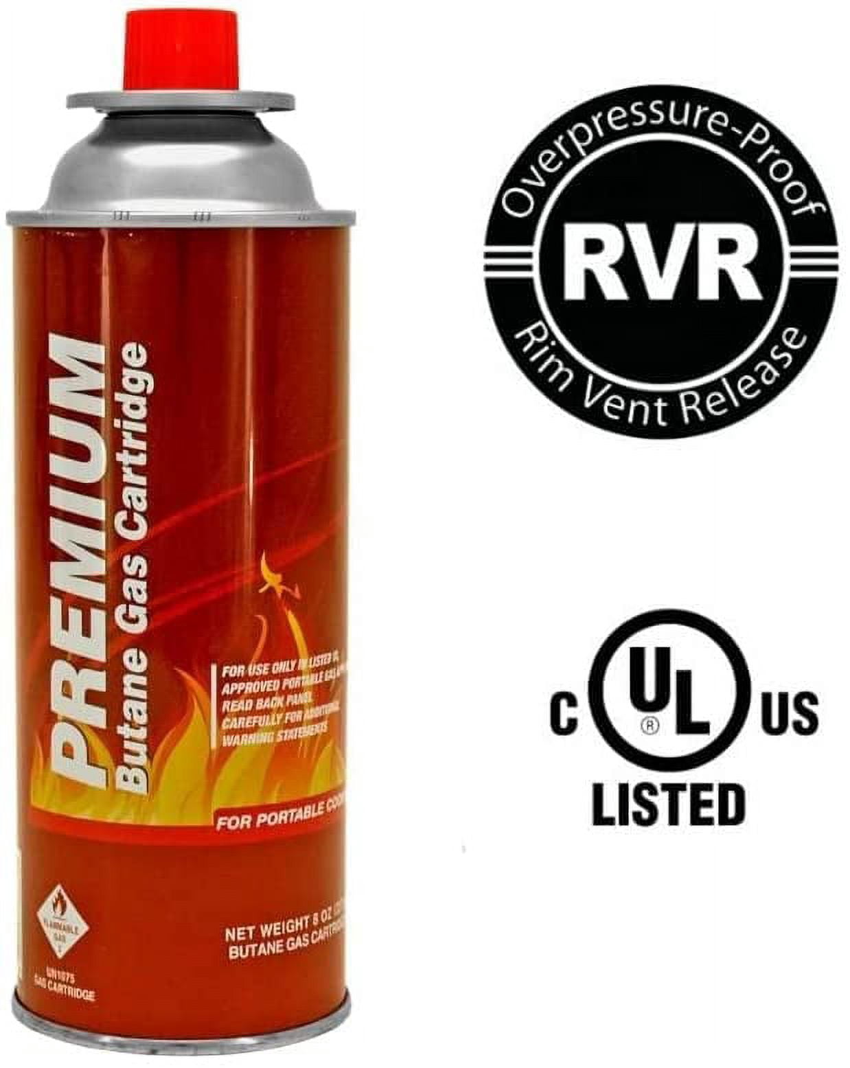 National Standard Premium Butane 8 oz Camping Stove Replacement Fuel