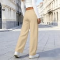 thumbnail image 5 of JUSLIO Women Pants Curved Leg Pants Joggers Drawstring Elastic Waist with Pockets Stretchy Casual Pants, 5 of 7
