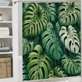 thumbnail image 6 of GOSMITH Floral Summer California Tropical Beauty Exotic Palm Leaves Hawaii Tree Jungle Nature Shower Curtain Multiple Sizes White, 6 of 7