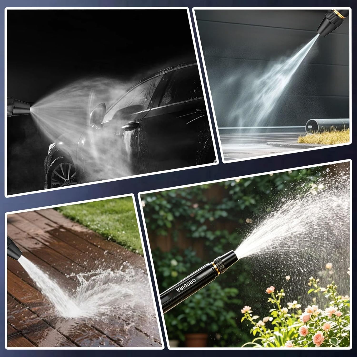 Orodira Powerful High-Pressure Home Car Wash & Garden Sprayer, High Pressure Hose Nozzle, Suitable for Watering Plants and Vegetables and Washing Cars (2PCS)