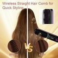 thumbnail image 2 of 2 in 1 for Straightening, 2025 New Hair Straightener Brush - Cordless Hair Straightening,Compact & Travel-Friendly with LED Display Anti-Scald Mini Hot Straightening Comb for Women, 2 of 6