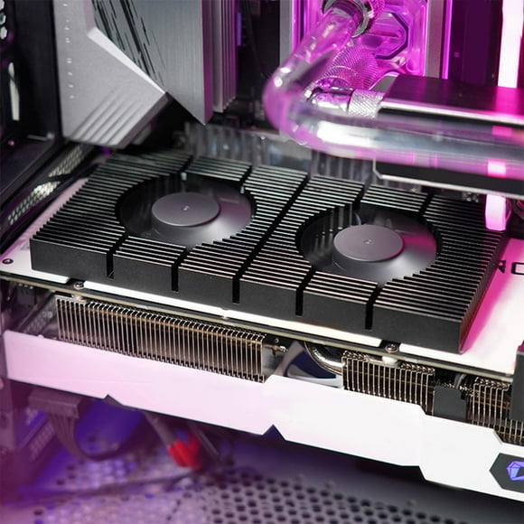 GPU Backplate W/Dual PWM Fan Memory Cooling Fans Adjustable for RTX 3090 3080 3070 Series Card