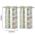 thumbnail image 4 of Marble Modern Geometric Flowers Abstract Kitchen Curtains - Vintage Tier Cafe Curtains for Bathroom Living RV Rod Pocket Window Drapes 36 Inch 2 Panels Set 28"x36" Window Treatment Tiers, 4 of 4