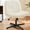 Beige, variant on Demi Bonn Criss Cross Legged Chair, Armless Office Desk Wide Seat No Wheels, Swivel Height Adjustable, 300 lbs Capacity, Comfortable, Black