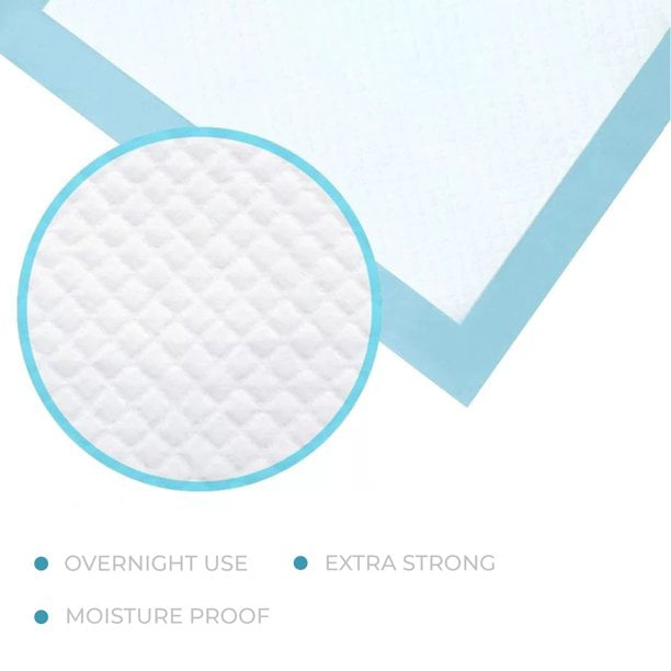 Healthline Blue Chux Disposable Bed Pads 23x36, (100/Pack)