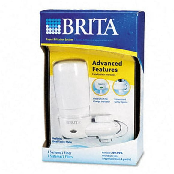 Brita 42201 Système de Filtre de Robinet- Indicateur Électronique de Changement de Filtre- 4/carton-