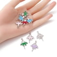 thumbnail image 4 of 1Bag 10Pcs 5 Colors Alloy Enamel Pendants Ballerina Charm Mixed Color 31x18x2mm Hole: 1.6mm 2pcs/color, 4 of 5