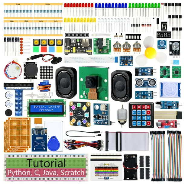 Kit de inicio Freenove para Raspberry Pi 5 4 B 3 B+ 500 Zero 2 W