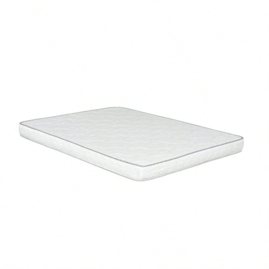 Full Size 6 Inch Reversible Firm Foam Bed Mattress, White, Mattress in a Box for Home Bedroom Use