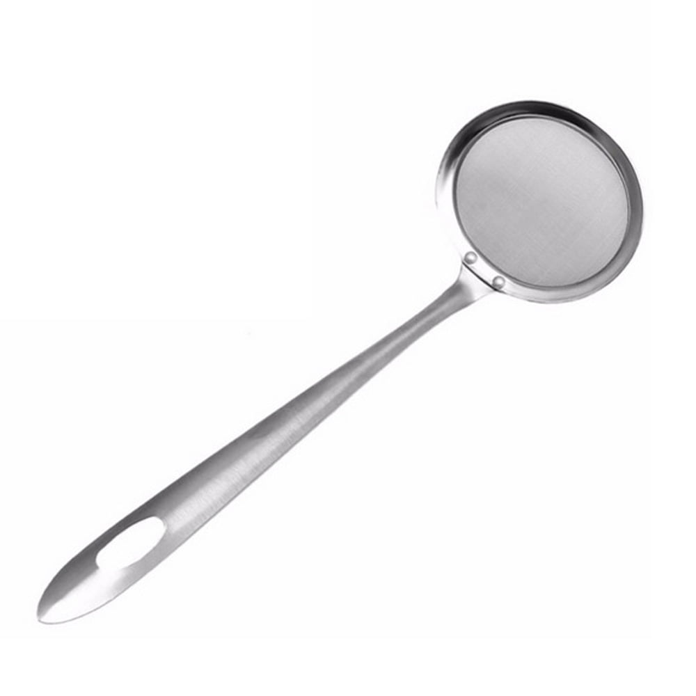 M Silver LOVIVER Skimmer Spoon Mesh Strainer Ladle Skimming Oil Filter Grease Tool 3 Sizes