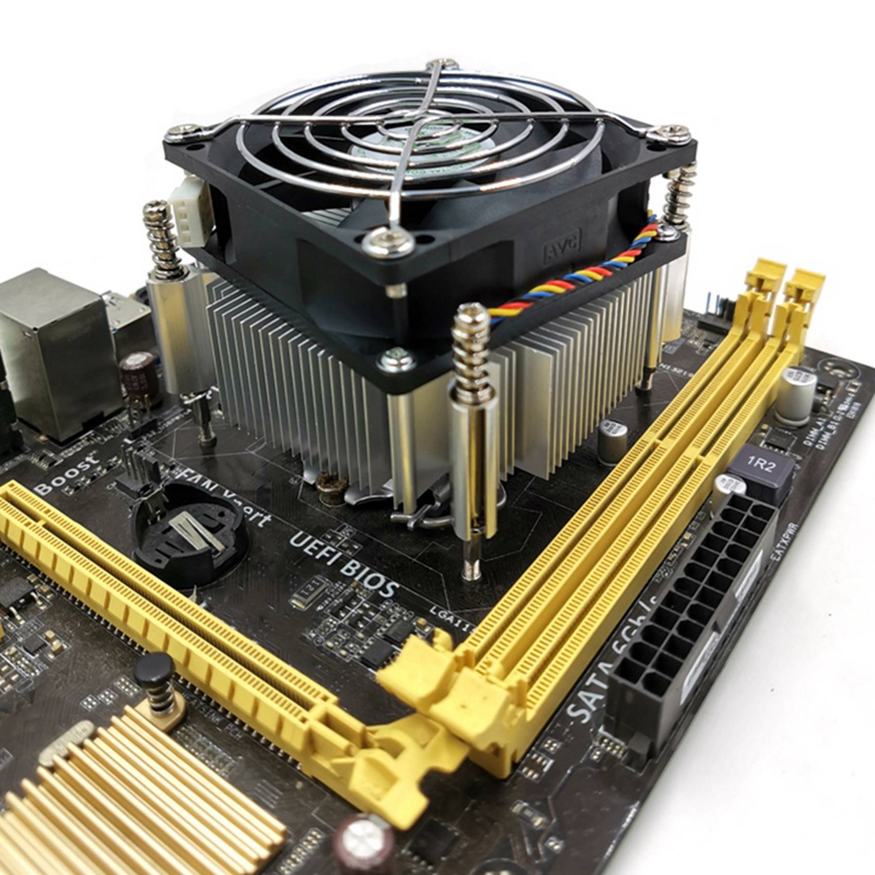 2X CPU Cooler Fan Cooling 1366 2011 1155 4-Pin Wire Temperature Control and Speed Control Radiator for X58 X79,2x CPU Cooler,Black