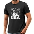 thumbnail image 5 of Busydd T Shirts for Man Round Neck Short Sleeve Independence Day Tops Casual Comfy Cotton Summer Tops 4th of July USA Patriotic Tee Shirts, 5 of 5