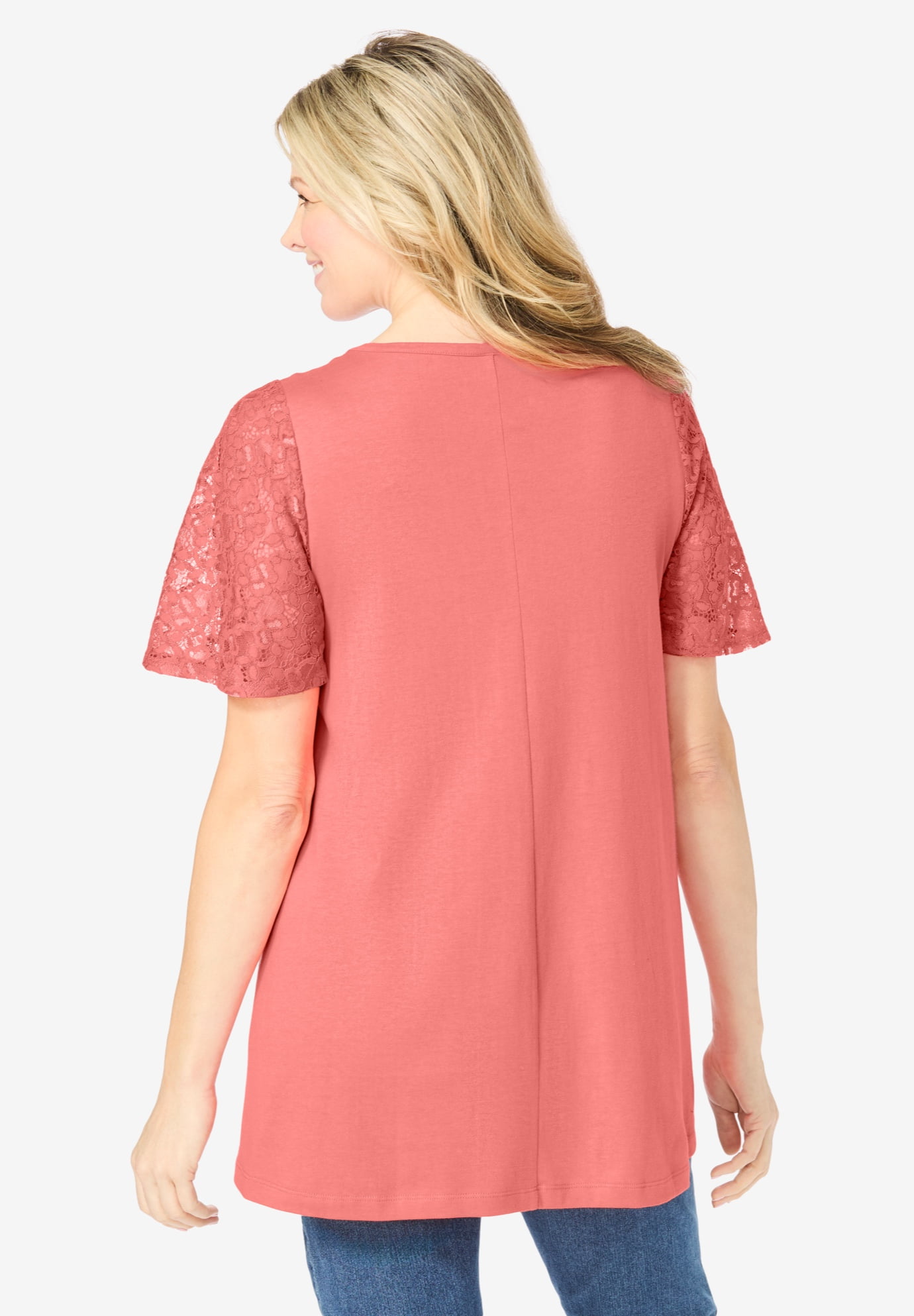 Plus Size Lace Sleeve Tunic - image 2