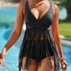 thumbnail image 3 of Traje de baño de dos piezas, traje de baño con flecos, cuello en V, traje de baño con flecos, bikini de cintura alta, valor excepcional, 3 of 6